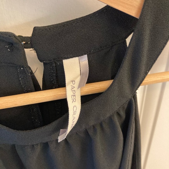 Paper Crane High Neck Sleeveless Blouse Size Small Black - Picture 3 of 3